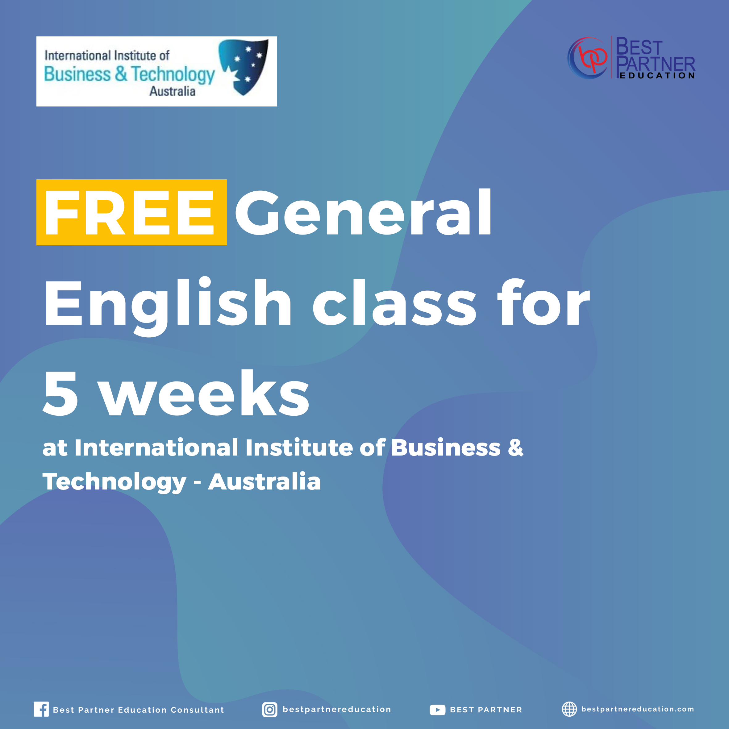 FREE General English class for 5 weeks at IIBT